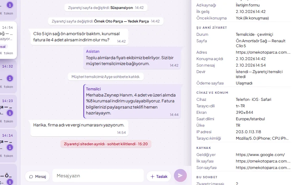 Cevap taslağı kullanmak (demo verisiyle)