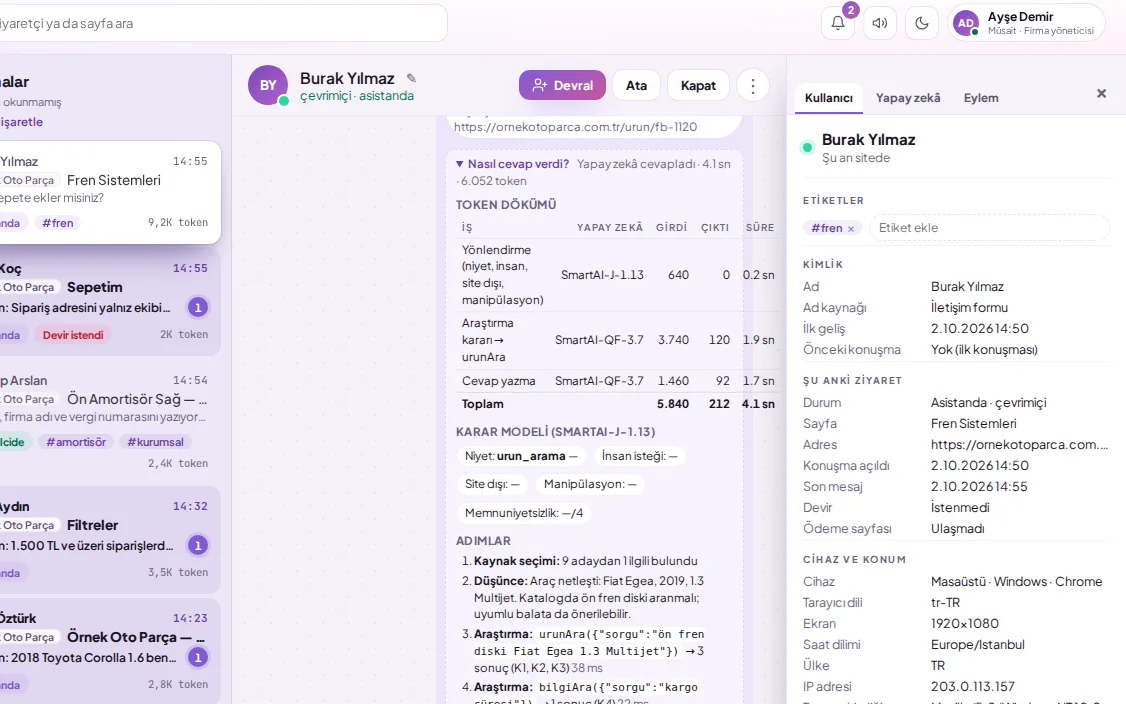 Yapay zekâ izini okumak (demo verisiyle)